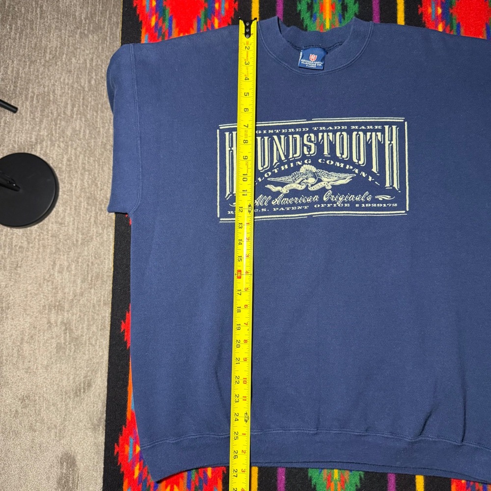 Houndstooth Clothing Co Navy Blue Graphic Sweatshirt Mens XL Made in USA Vintage - Picture 7 of 7